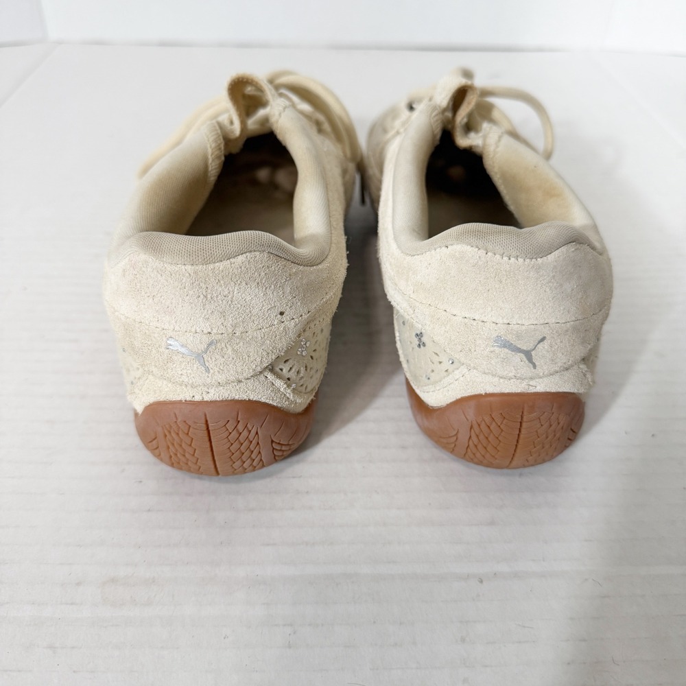 PUMA Speedcat Go Bejeweled Suede Geometric Ortholite Alpine Snow Sneakers Size 8 - Picture 4 of 7